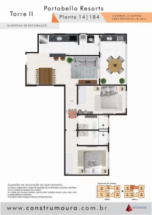 Imagem Apartamento com 2 dormitórios à venda, 78,28 m² por R$ 477.883,- Centro - Mongaguá/SP