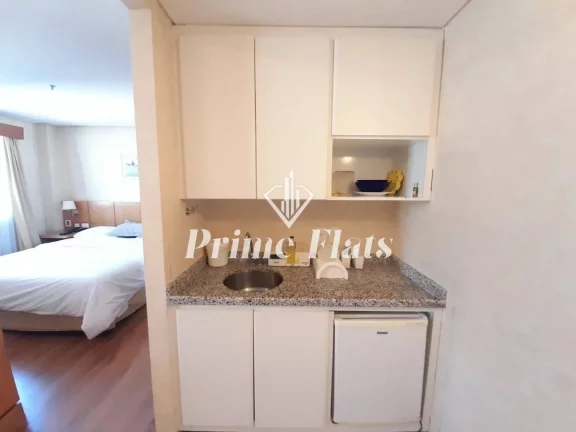 Imagem Flat disponível para locação no Meliá Jardim Europa no Itaim Bibi, com 29m², 1 dormitório e 1 vaga de garagem