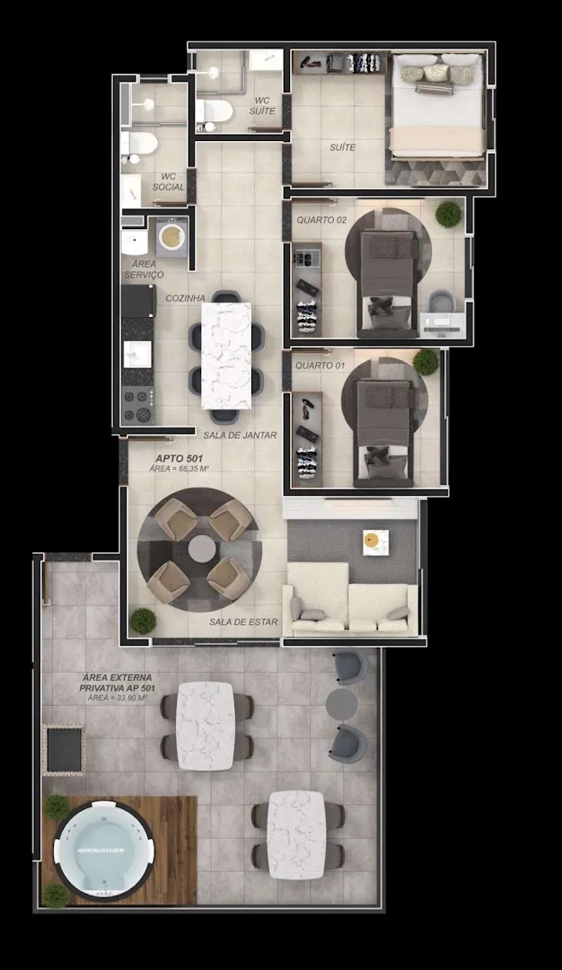 Imagem Loft moderno de 22 m² no Aeroclube, com lazer completo e fácil acesso às praias. Conforto, praticidade e ótima localização.