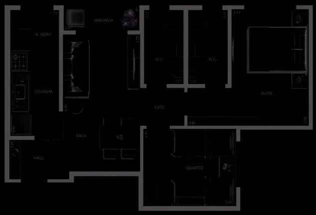 Apartamento com 2 Quartos à Venda, 48 m² em Kennedy - Nova Iguaçu