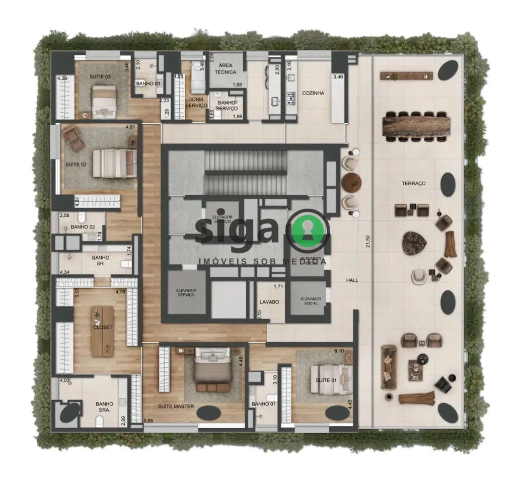 Imagem Apartamento para venda no Jardins 04 suítes, São Paulo - SP