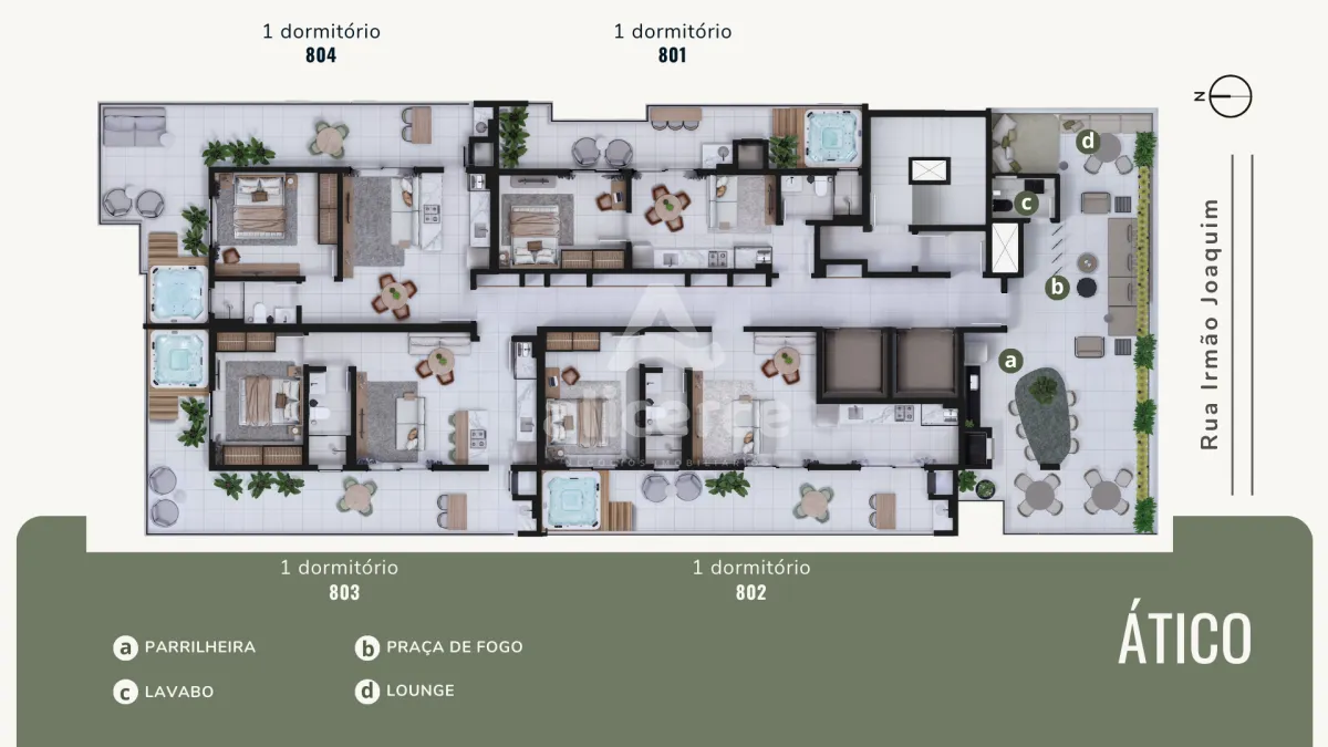 Imagem Studio à venda com 1 quarto , 31,83m² em Centro Florianópolis