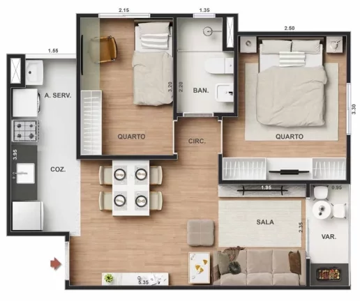 Imagem APARTAMENTO RESIDENCIAL em Rio de Janeiro - RJ, Freguesia (Jacarepaguá)