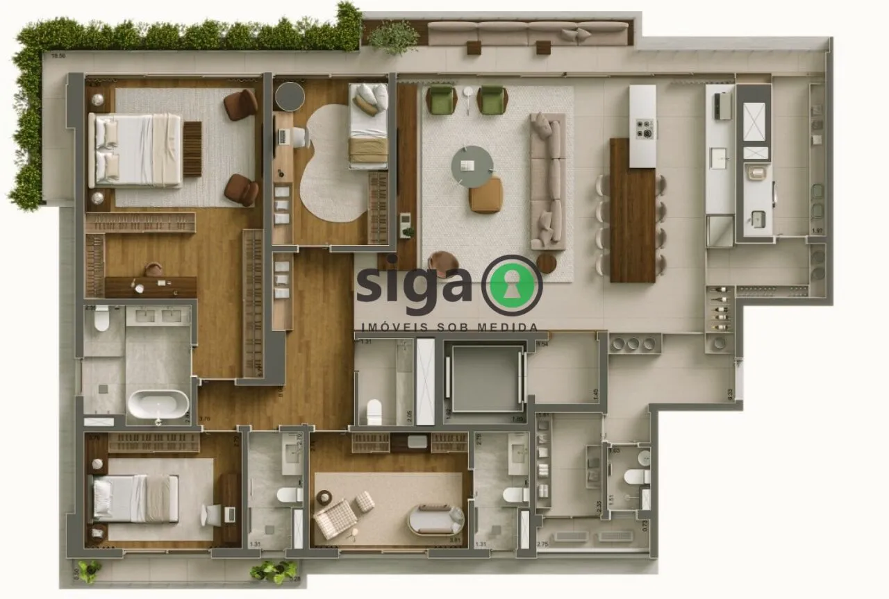 Imagem Apartamento para venda no Itaim com 04 dormitórios, São Paulo - SP