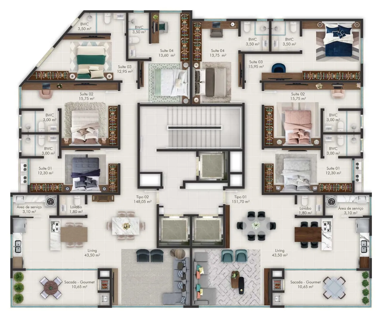 Imagem Apartamento à venda com 145.05m2 por R$ 2.600.000,00
