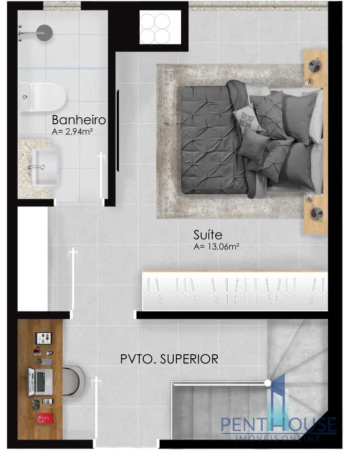 Imagem Apartamento Duplex para Venda em Balneário Camboriú, ESTADOS, 1 dormitório, 1 suíte, 2 banheiros, 1 vaga