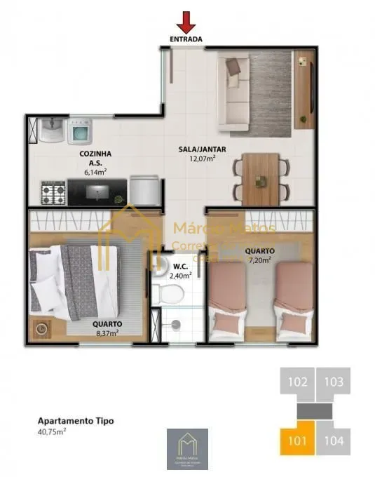 Imagem APARTAMENTO PARA VENDA EM CARIACICA, PORTO DE SANTANA, 2 DORMITÓRIOS, 1 BANHEIRO, 1 VAGA