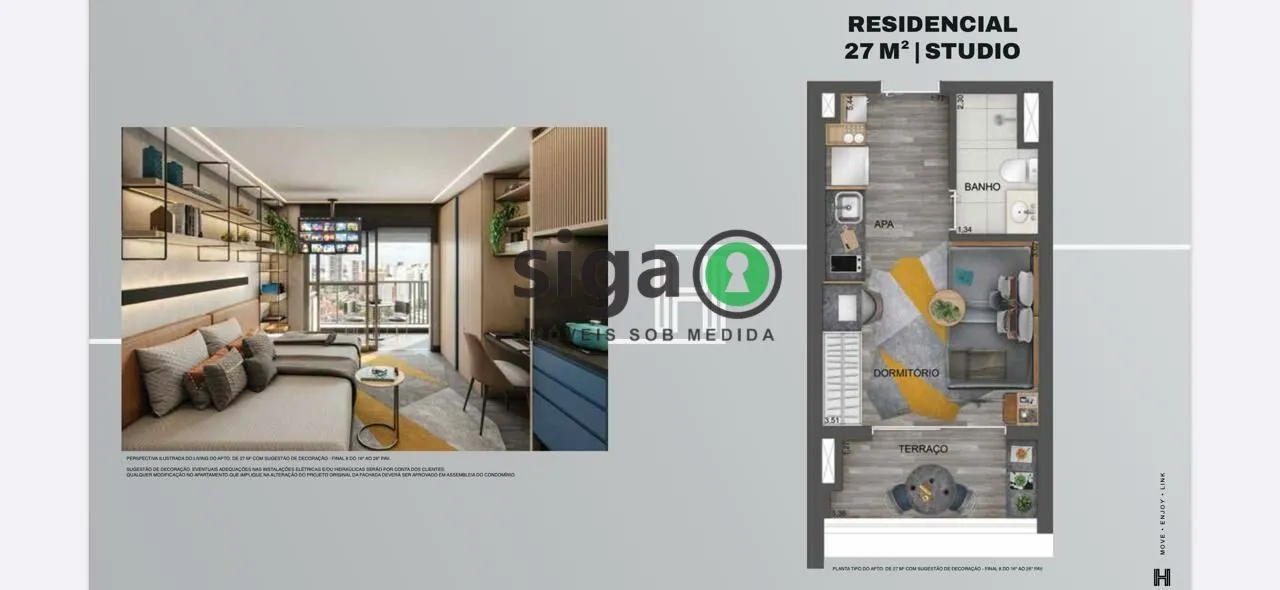 Imagem Studio a venda no Brooklin, próximo a estação.