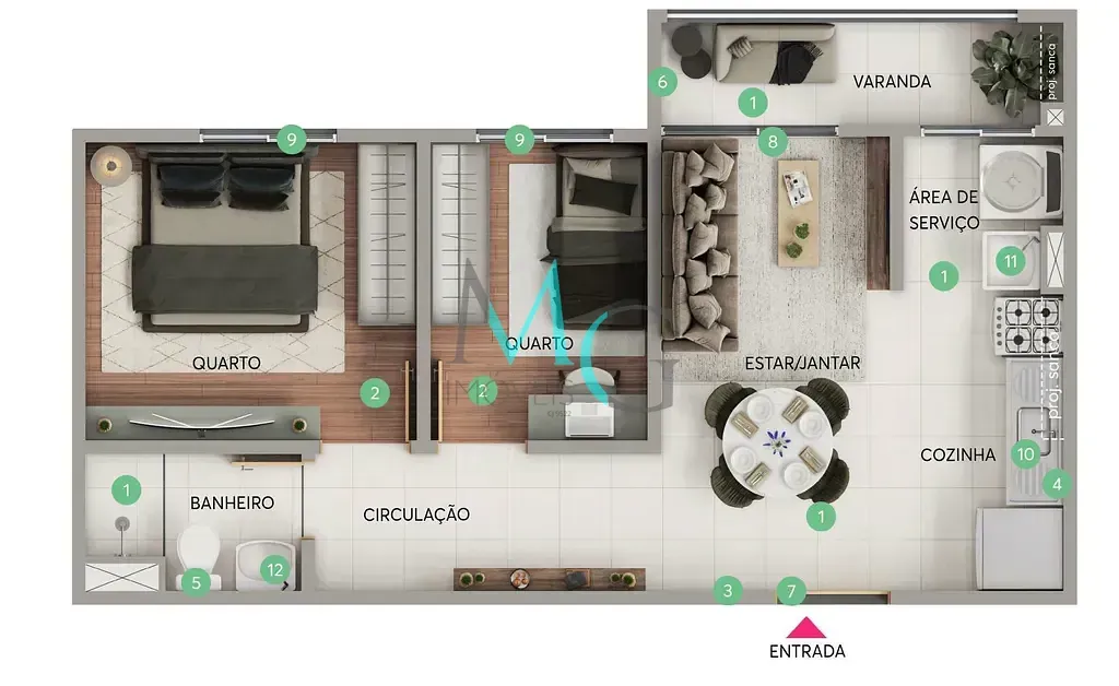 Imagem Apartamento à venda 2 Quartos 1 Vaga 40.39M² Bonsucesso Rio de Janeiro - RJ | Encantos da Zona Norte - Fase 1
