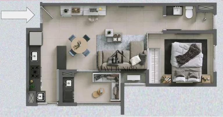 Imagem Apartamento com 1 dormitório, 49 m² - venda por R$ 534.000,00 ou aluguel por R$ 3.805,00/mês - Alto da Boa Vista - Sorocaba/SP