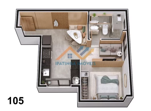 Imagem Apartamento Studio no bairro Horto em Ipatinga