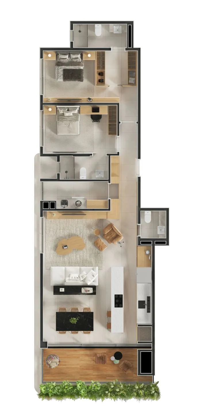 Imagem Apartamento à venda em Torres, Praia Grande, com 2 quartos, 124m2