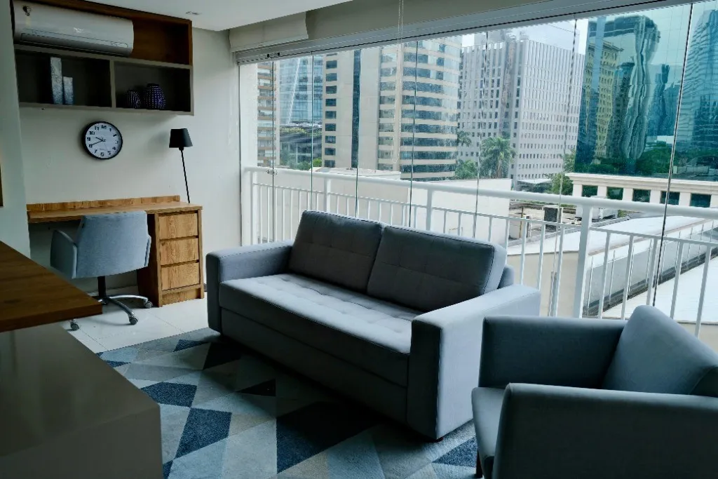 Imagem Apartamento à venda na Vila Nova Conceição, 1 quarto, 1 suíte, 1 vaga, 54m² - Condomínio Horizonte JK Vila Olímpia SP
