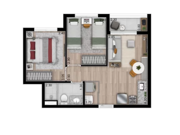 Imagem CHOICE ROOF PARK MORUMBI - Studio de 27m², excelente localização, próximo à Estação Vila Sônia!