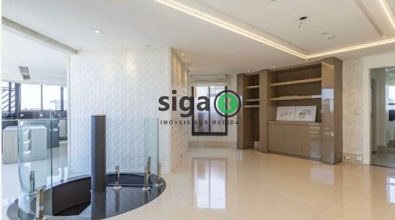 Imagem Cobertura duplex com 440m², 4 quartos sendo 2 suites, 4 vagas Sem Mobilia, Campo Belo