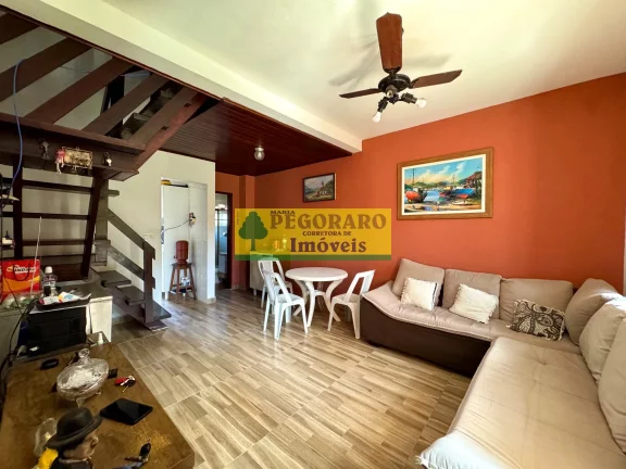 Imagem Sobrado 3 Dorms. com Piscina e Churrasqueira - Condomínio na Prainha, Caraguatatuba - 73m² - 2 vagas