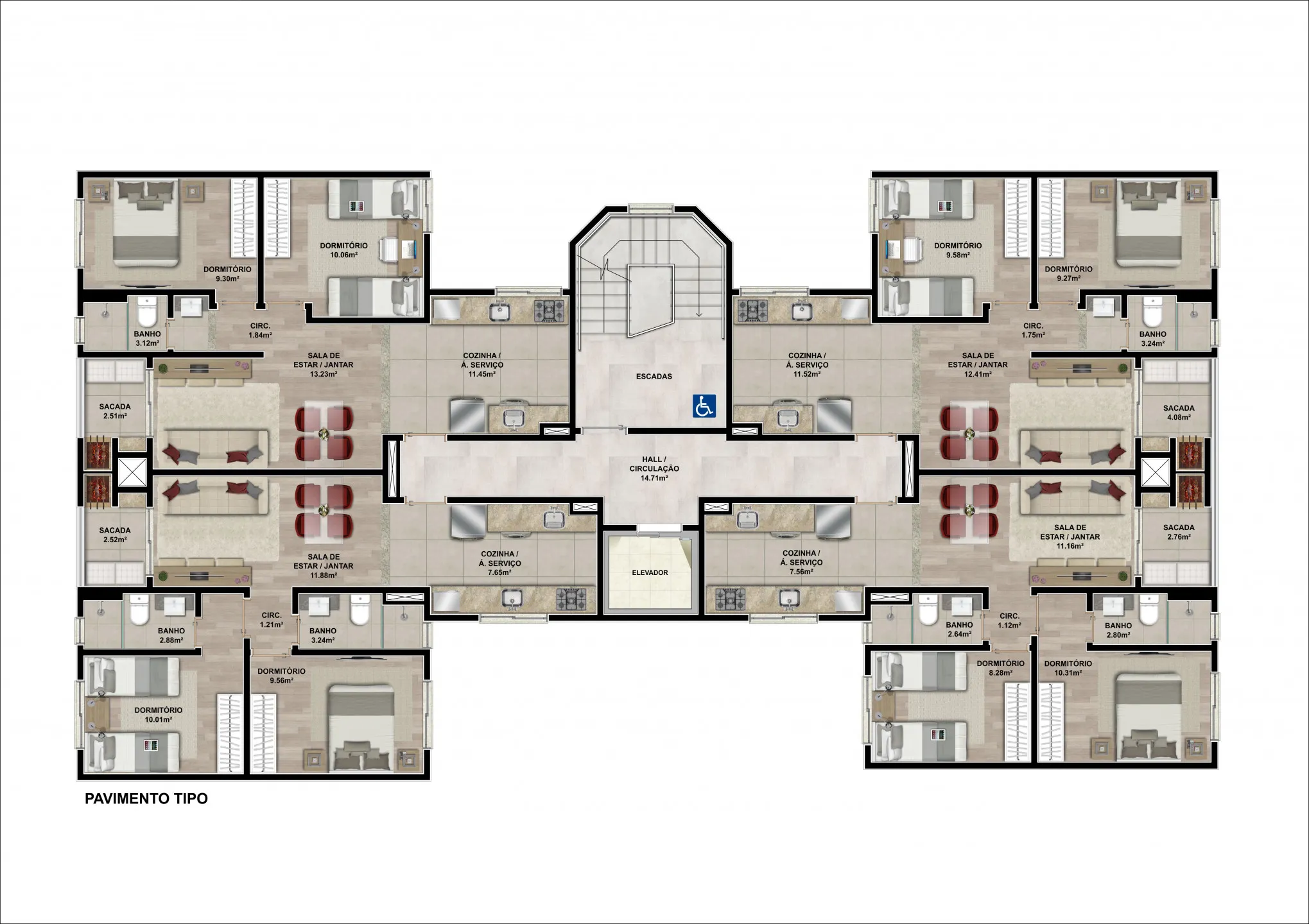 Imagem Apartamento à venda em Caxias do Sul, Nossa Senhora de Lourdes, com 3 quartos, 121.95m2