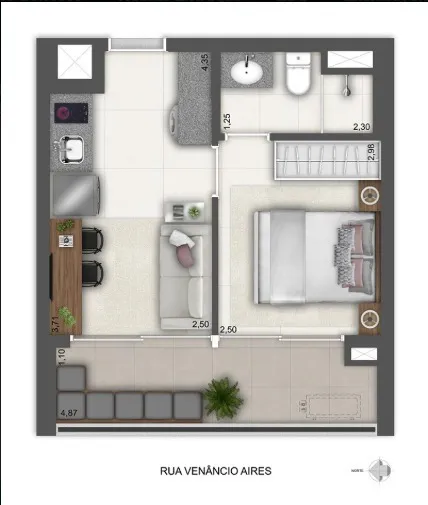 Imagem Apartamento Studio Modo Pompeia