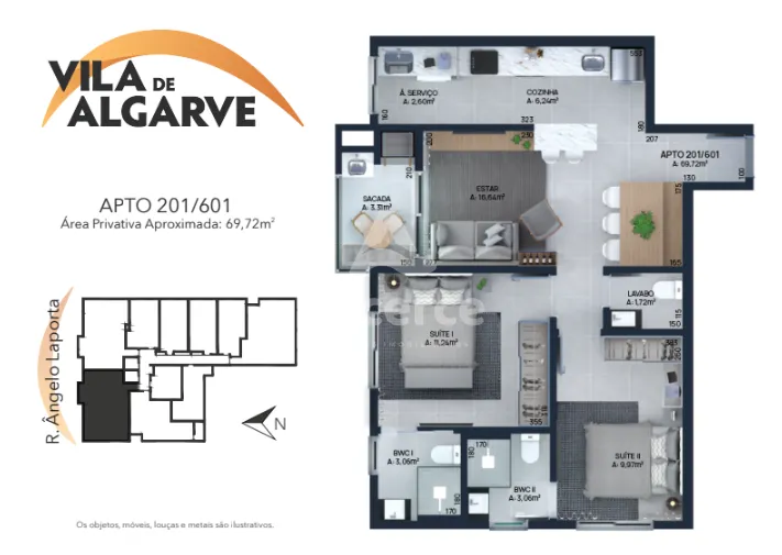 Imagem Apartamento à venda com 2 quartos 2 suítes, 69,72m² em Centro Florianópolis