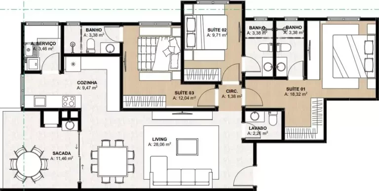 Imagem Verona - Apartamento à venda no bairro Meia Praia - Itapema/SC