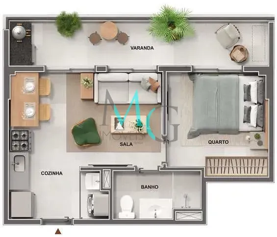 Imagem Studio à venda 1 Quarto 35.66M² Centro Rio de Janeiro - RJ