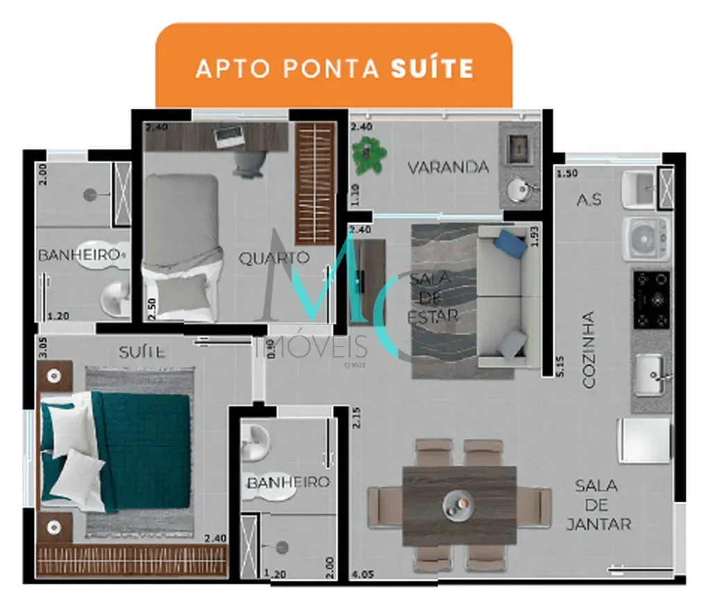 Imagem Apartamento à venda 2 Quartos 1 Vaga 45.16M² Jacarepaguá Rio de Janeiro - RJ | Rio+ Residencial Clube - Fase 1