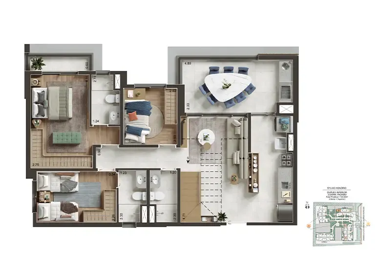 Imagem Cobertura Duplex para Venda em Barueri, Alphaville Industrial, 3 dormitórios, 2 suítes, 3 banheiros, 3 vagas