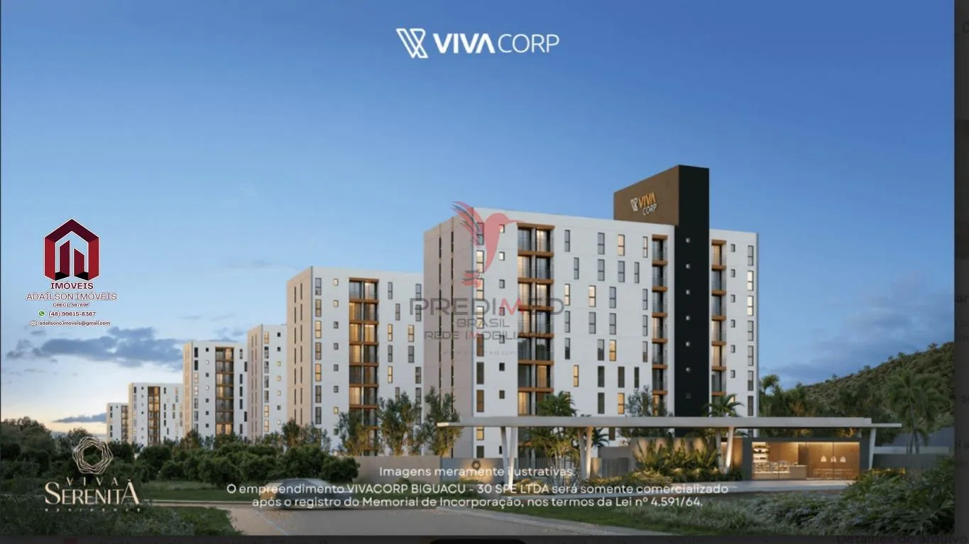 Foto do imóvel Residencial Viva Serenitá: Novo Lançamento em Biguaçu SC. Financia pelo MCMV, facilitado ! em Fundos, Biguaçu - SC