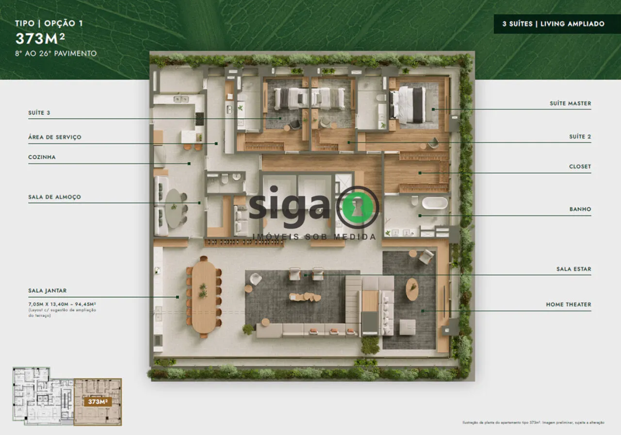 Imagem Apartamento para venda em Moema 04 suítes, São Paulo - SP