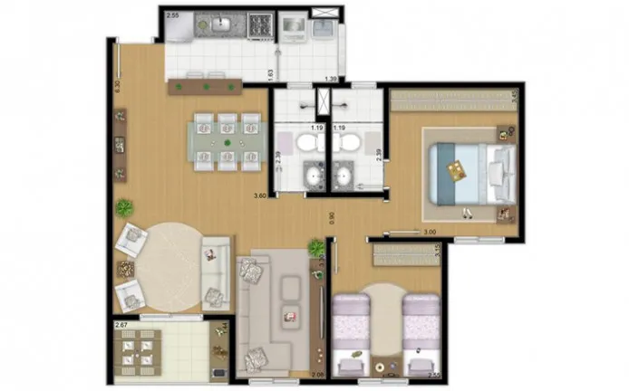 Imagem Apartamento com 3 Quartos à Venda, 71 m² em Vila Nambi - Jundiaí