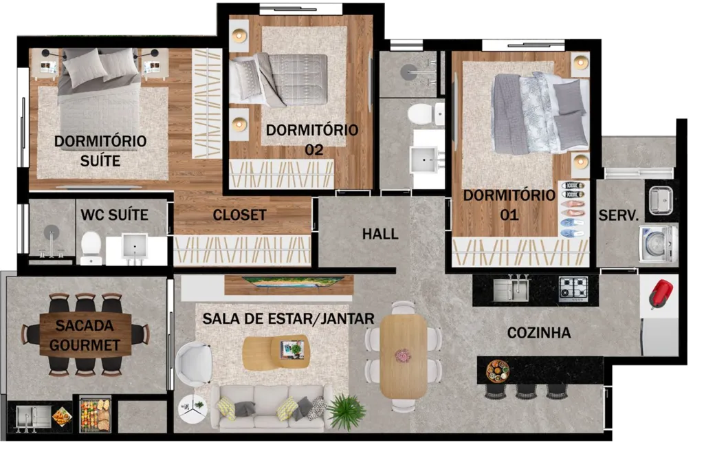 Imagem APARTAMENTO RESIDENCIAL em Curitiba - PR, Boa Vista