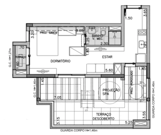 Imagem Apartamento com 60m² no Campo Belo.