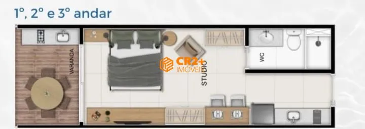 Imagem Vendo Flat 32M² c/ 1 Quarto e 1 WC em Tamandaré.