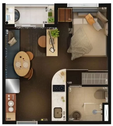 Imagem NURBAN VILA MADALENA - VITA URBANA - Studio de 24m², localizado a 300m da estação Vila Madalena!!