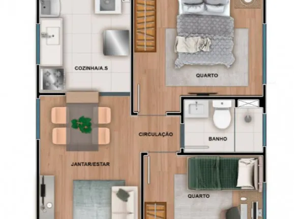 Imagem Apartamento com 2 Quartos à Venda, 44 m² em Centro - Nova Iguaçu