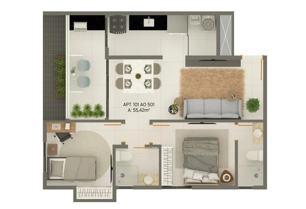 Imagem Apartamento à venda, 54 m² por R$ 492.137,00 - Intermares - Cabedelo/PB