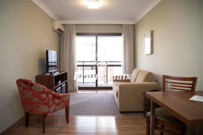 Imagem Flat disponível para venda no Matiz Manhattan Hotel no Jardins, com 43m², 1 dormitório e 1 vaga