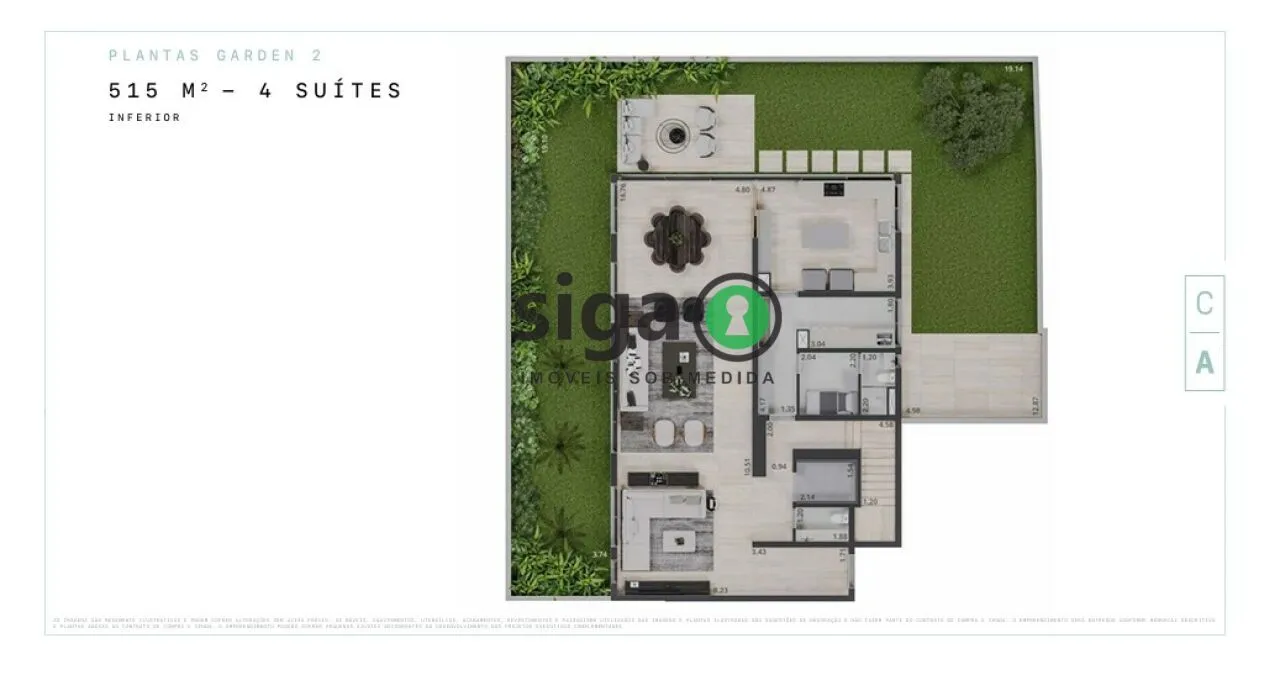 Imagem Apartamento Garden para venda no Jardim Guedala 04 suítes, São Paulo - SP
