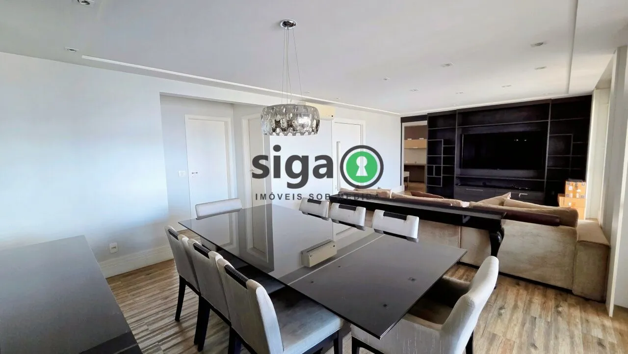 Imagem Apartamento alto padrão de 223 m2 para locação, mobiliado, com 4 quartos e 4 vagas na Vila Andrade