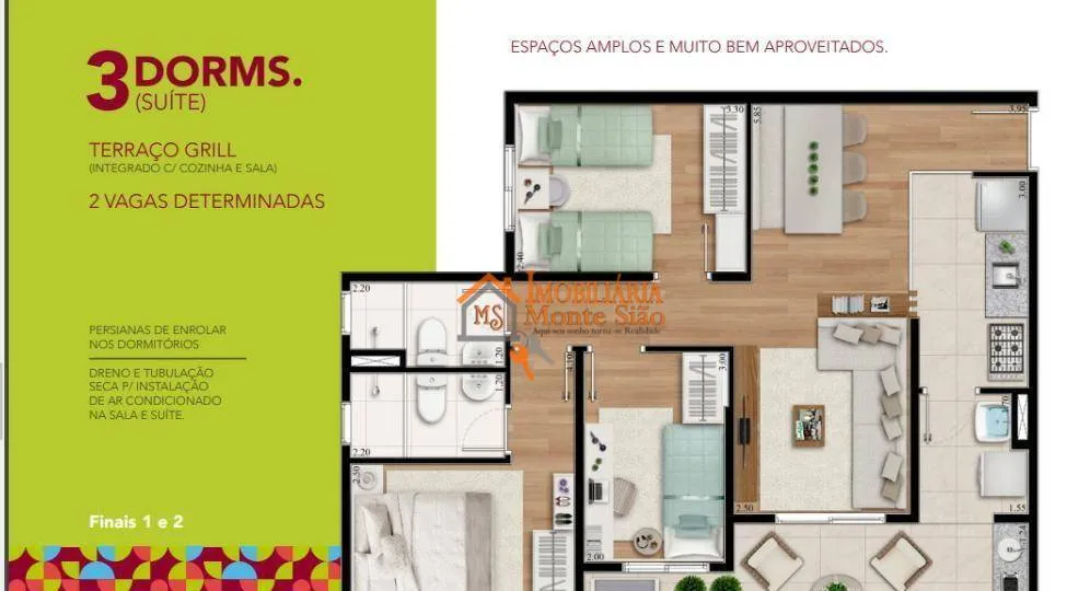 Imagem Apartamento com 2 dormitórios à venda, 45 m² por R$ 368.282,19 - Vila Rosália - Guarulhos/SP