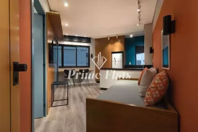 Imagem Flat disponível para venda no Hotel Hampton Park, com 31m², 1 dormitório e 1 vaga