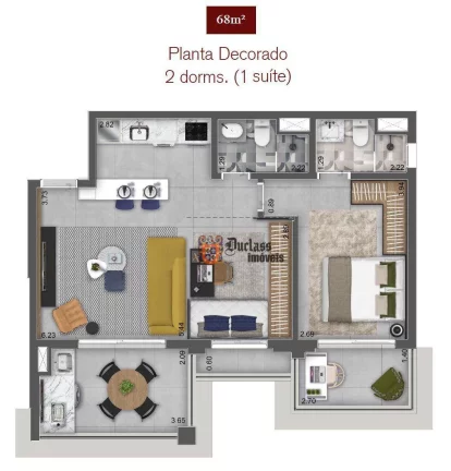 Imagem Apartamento com 2 dormitórios à venda, 69 m² por R$ 1.048.601,52 - Vila Madalena - São Paulo/SP