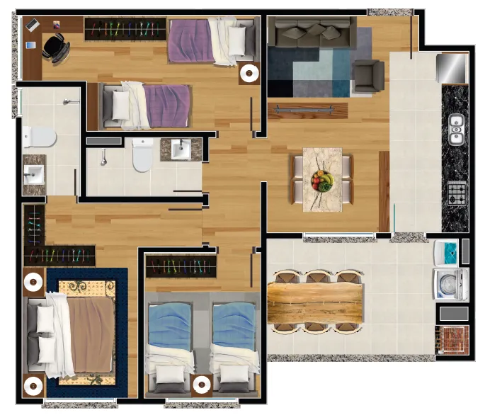Imagem Apartamento à venda em Caxias do Sul, Nossa Senhora da Saúde, com 3 quartos, 73.28m2