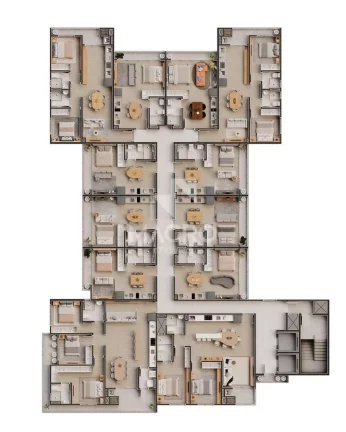 Imagem Apartamento | 2 quartos (1 suíte) | Boulevard 500 | Nova Brasília | 67m²