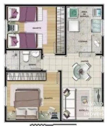 Imagem Apartamento Mobiliado à venda por R$ 215.000 - Jardim das Rosas - Itu/SP