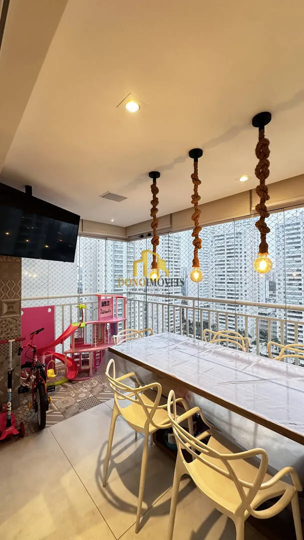 Imagem Apto 123 m² 3 dorms 1 suíte andar alto vista piscina Domo Life, Centro SBC
