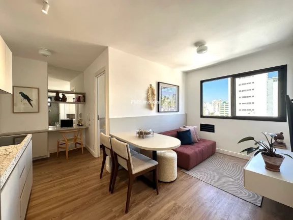 Foto do imóvel Apartamento à venda na Bela Vista, São Paulo: 1 quarto, 1 sala, 1 banheiro, 34m² de área