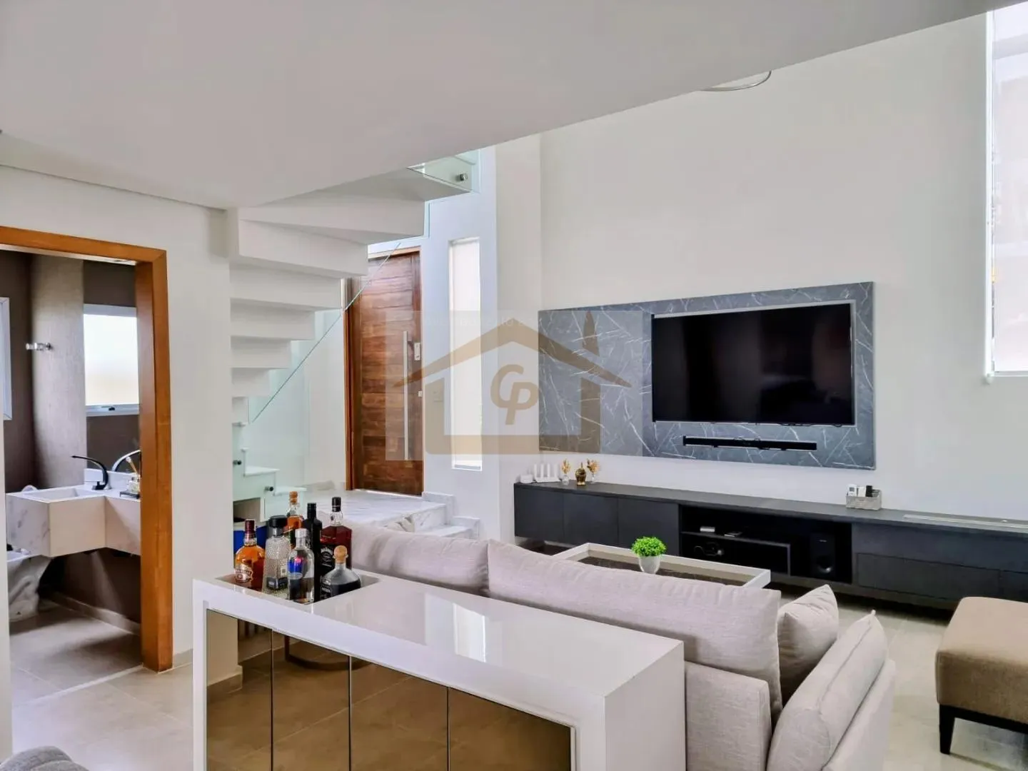 Imagem Casa Moderna, 3 quartos, Linda Vista e 2 vagas cobertas