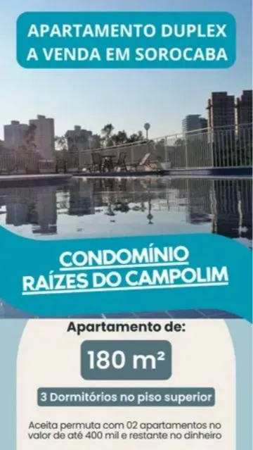 Imagem Lindo Apartamento Á Venda no Condomínio Raízes Campolim