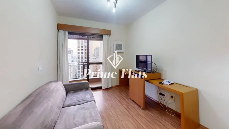 Imagem Flat disponível para locação no Flat London Residence Service no Jardim Paulista, com 42m², 1 dormitório e 1 vaga de garagem